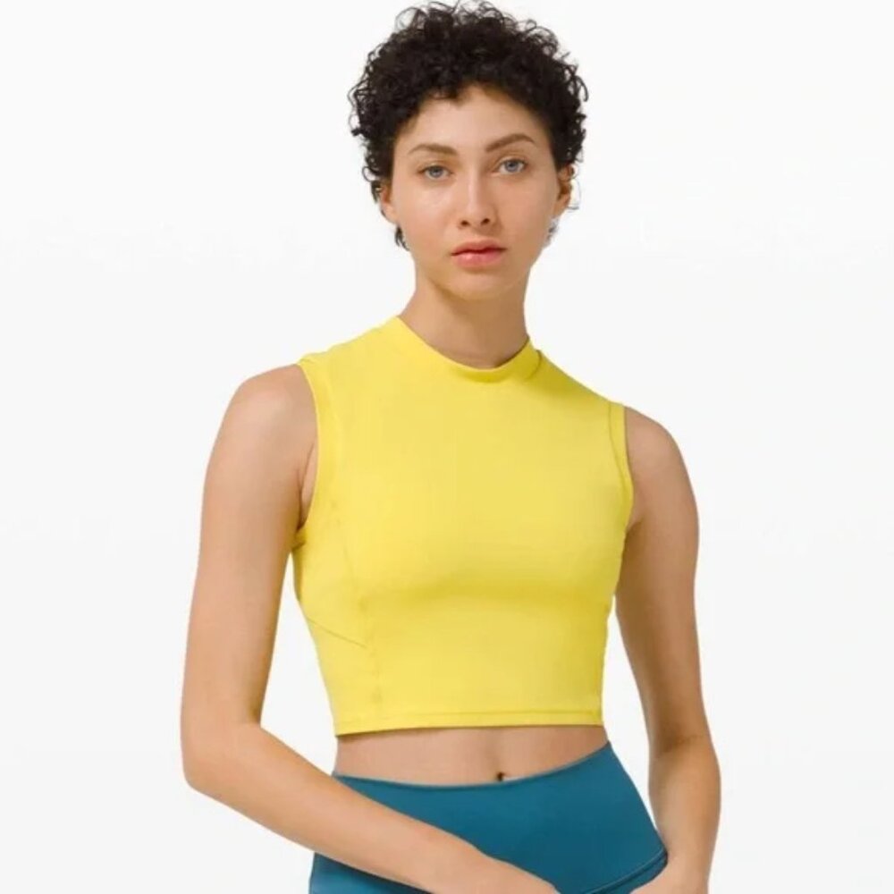 Lululemon Sweat Intention Tank in Yellow Serpentine